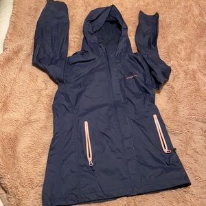Navy blue vineyard vines rain jacket